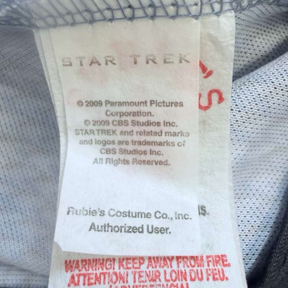 Rubies Sz M Star Trek Spock Blue Shirt Made in USA Classic Cosplay Costume - Picture 5 of 14